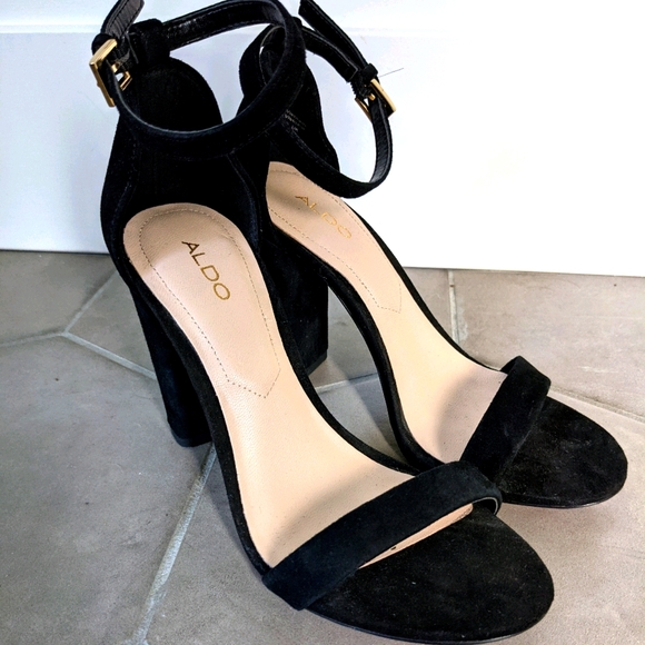 Suede Block Heels